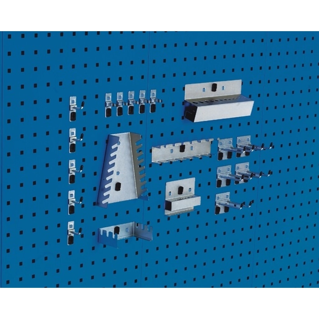 bott Werkzeughalter, 10 Haken/5 div.Halter/5 Werkzeugklemmen, BxHmm Produktabbildung: bott Werkzeughalter, 10 Haken/5 div.Halter/5 Werkzeugklemmen, BxHmm
