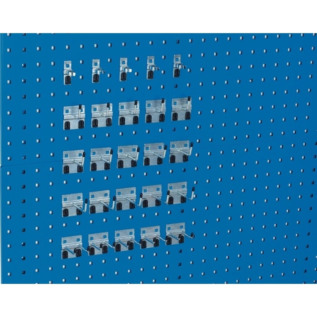 bott Werkzeughalter, 15 Haken/5 Doppelhaken/5 Werkzeugklemmen, BxHmm, 5 Werkzeugklemmen, 25-tlg. Produktabbildung: bott Werkzeughalter, 15 Haken/5 Doppelhaken/5 Werkzeugklemmen, BxHmm, 5 Werkzeugklemmen, 25-tlg.