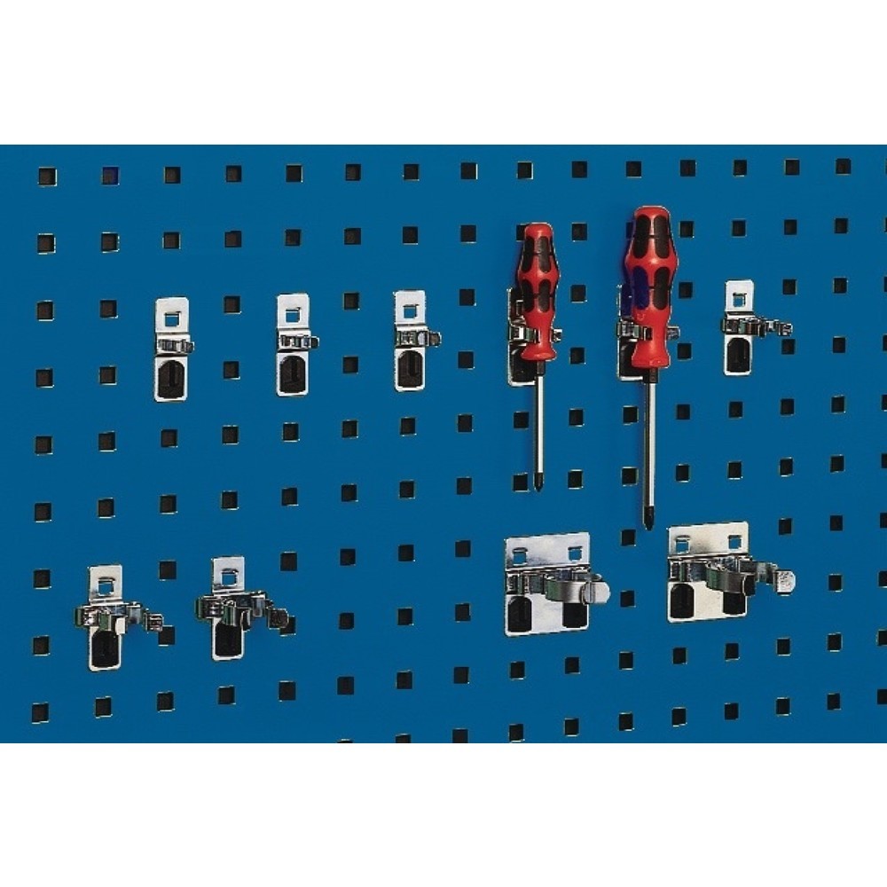 Produktabbildung: bott Werkzeugklemme, Ø 10 mm verzinkt, 5St./Btl., passend für Lochplatten