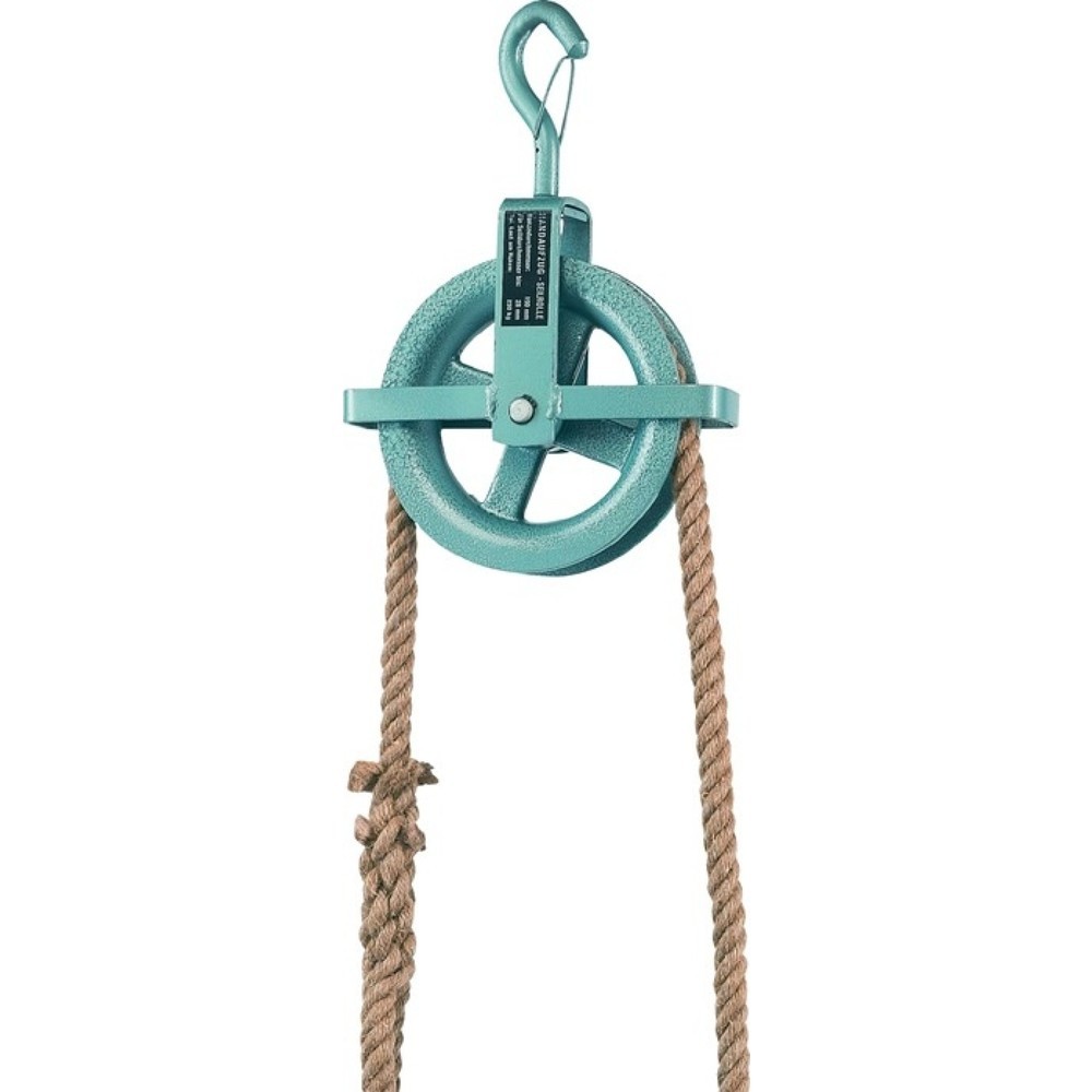 Produktabbildung: BRAUN Baurolle, mit Hakensicherung und Kreuzbügel, Seilraddurchmesser 190 mm
