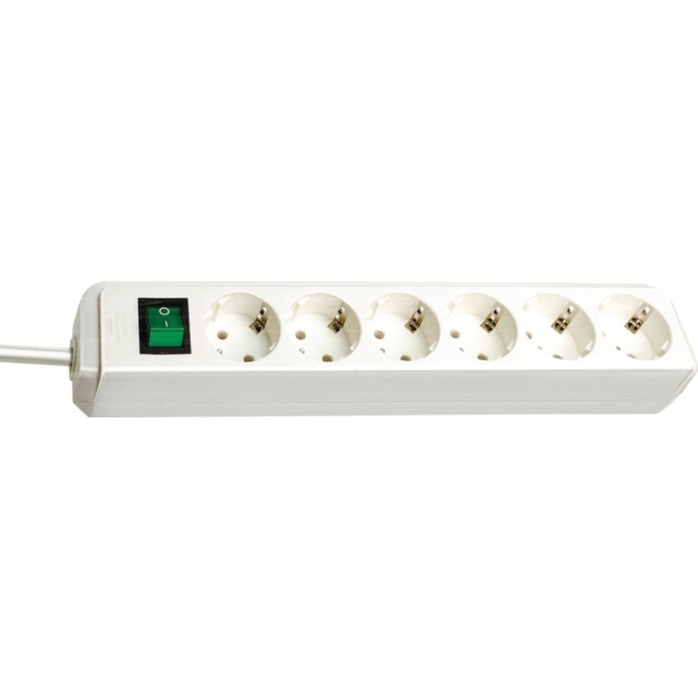 Produktabbildung: brennenstuhl Steckdosenleiste Eco Line, Steckdosen 6, 16 A 250 V, 1,5 m H05VV-F 3 x 1,5 mm²