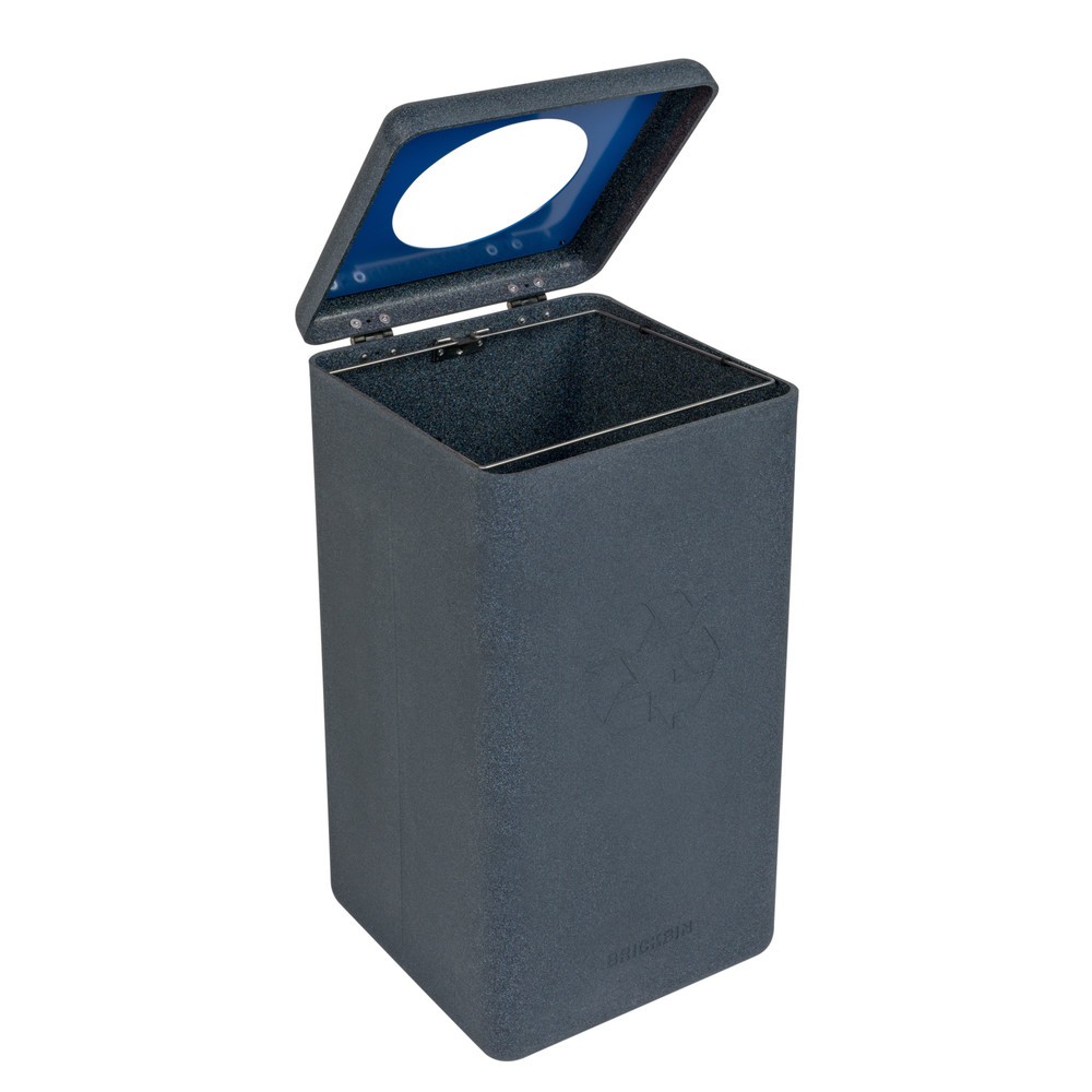 Produktabbildung Nr. 4: BRICKBIN Abfallbehälter für Papier, aus recyceltem Kunststoff, 65 Liter, quadratisch, grau/blau