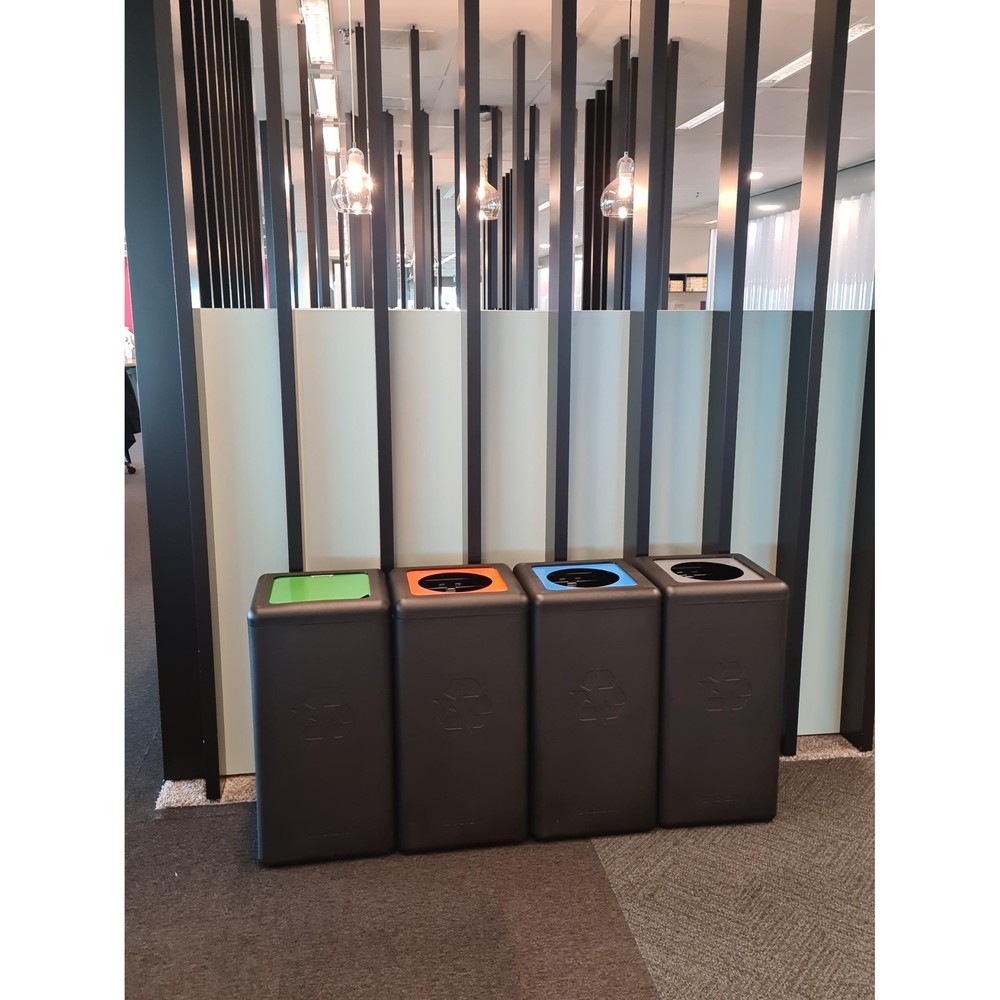 Produktabbildung Nr. 5: BRICKBIN Abfallbehälter für Restmüll, aus recyceltem Kunststoff, 65 Liter, quadratisch, schwarz/grau