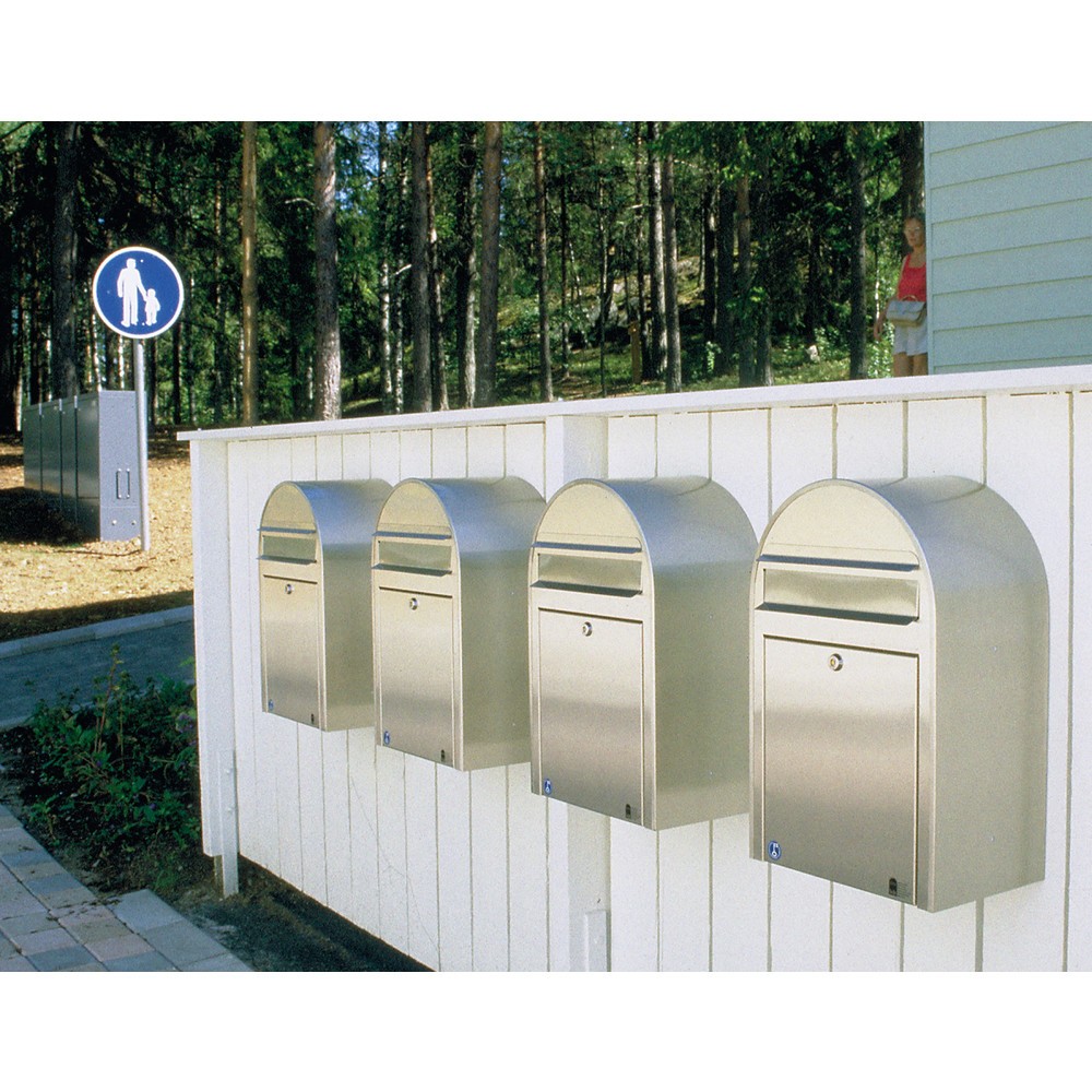 Produktabbildung Nr. 4: Briefkasten Bobi mit Einwurföffnung, HxBxL 500 x 320 x 210 mm, Edelstahl