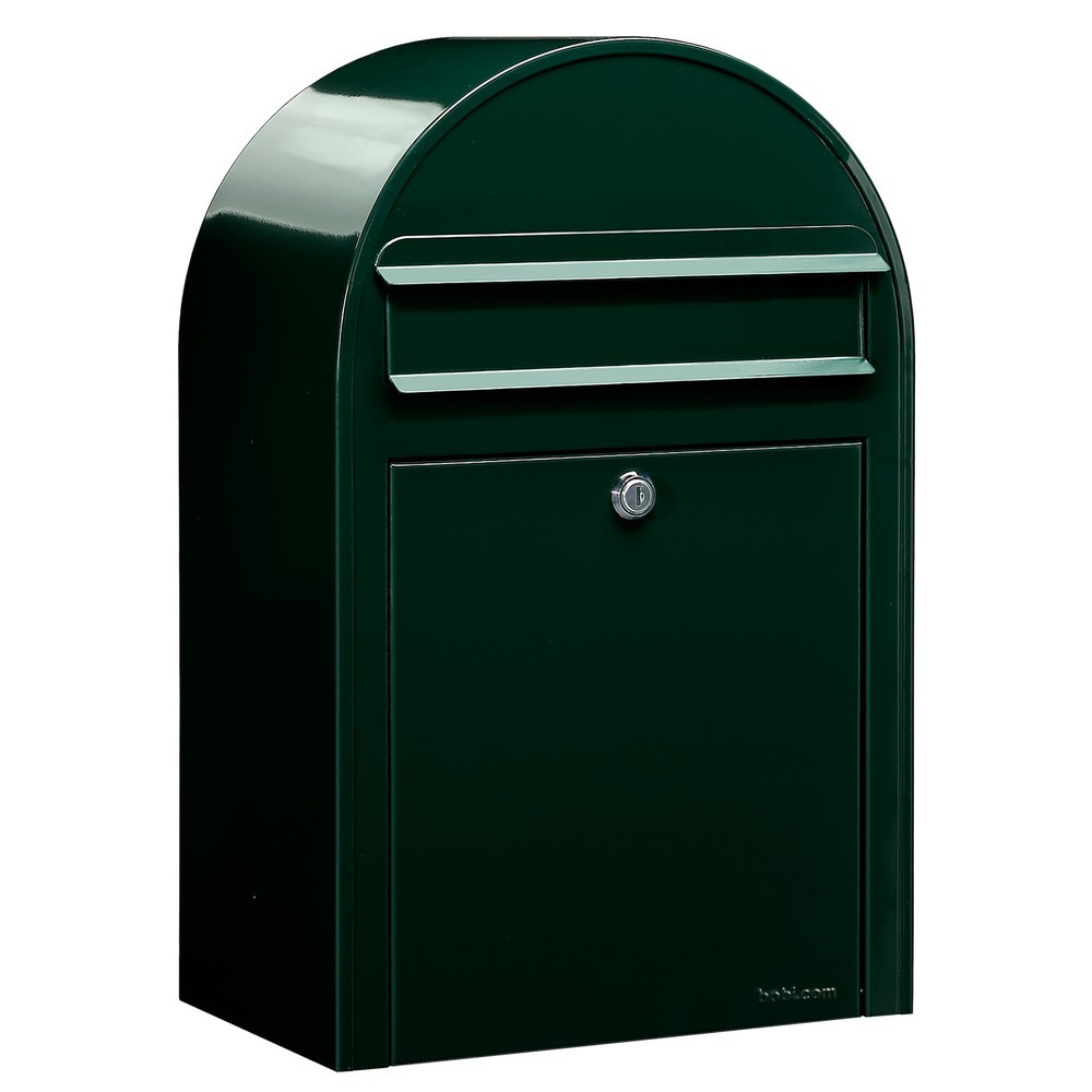 Produktabbildung Nr. 1: Briefkasten Bobi mit Einwurföffnung, HxBxL 500 x 320 x 210 mm, verzinkter Stahl, grün