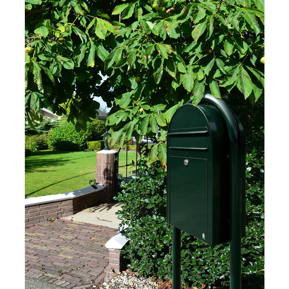 Produktabbildung Nr. 2: Briefkasten Bobi mit Einwurföffnung, HxBxL 500 x 320 x 210 mm, verzinkter Stahl, grün