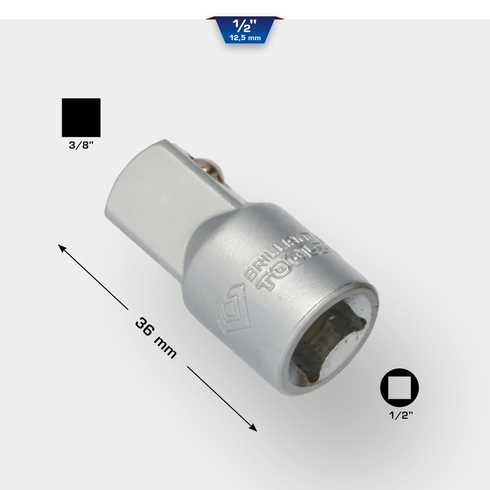 Produktabbildung Nr. 12: BRILLIANT TOOLS 1/2" Adapter auf 3/8"