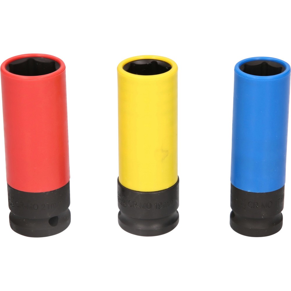 Produktabbildung Nr. 5: BRILLIANT TOOLS 1/2" Alu-Felgen-Kraft-Stecknuss-Satz, 17 / 19 / 21 mm, 3-tlg