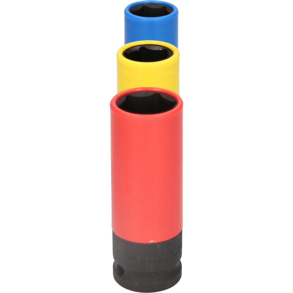 Produktabbildung Nr. 8: BRILLIANT TOOLS 1/2" Alu-Felgen-Kraft-Stecknuss-Satz, 17 / 19 / 21 mm, 3-tlg