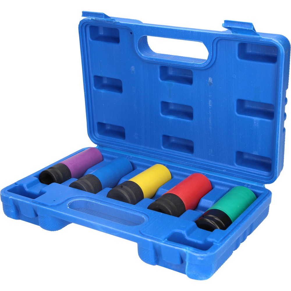 Produktabbildung: BRILLIANT TOOLS 1/2" Alu-Felgen-Kraft-Stecknuss-Satz, 5-tlg