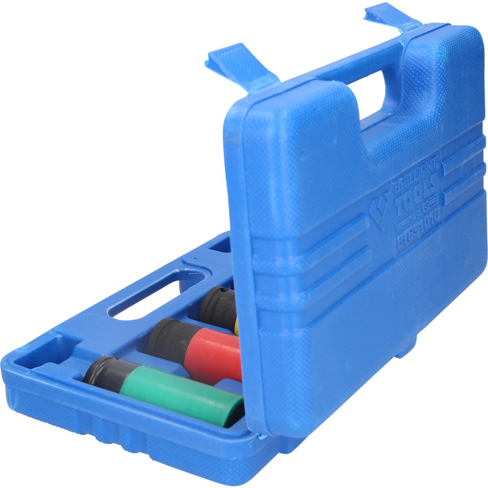 Produktabbildung Nr. 2: BRILLIANT TOOLS 1/2" Alu-Felgen-Kraft-Stecknuss-Satz, 5-tlg