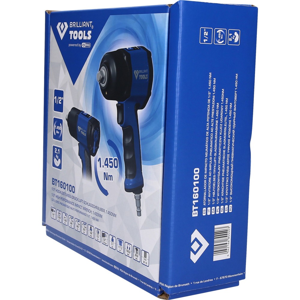 Produktabbildung Nr. 14: BRILLIANT TOOLS 1/2" Druckluft-Schlagschrauber, 1450 Nm