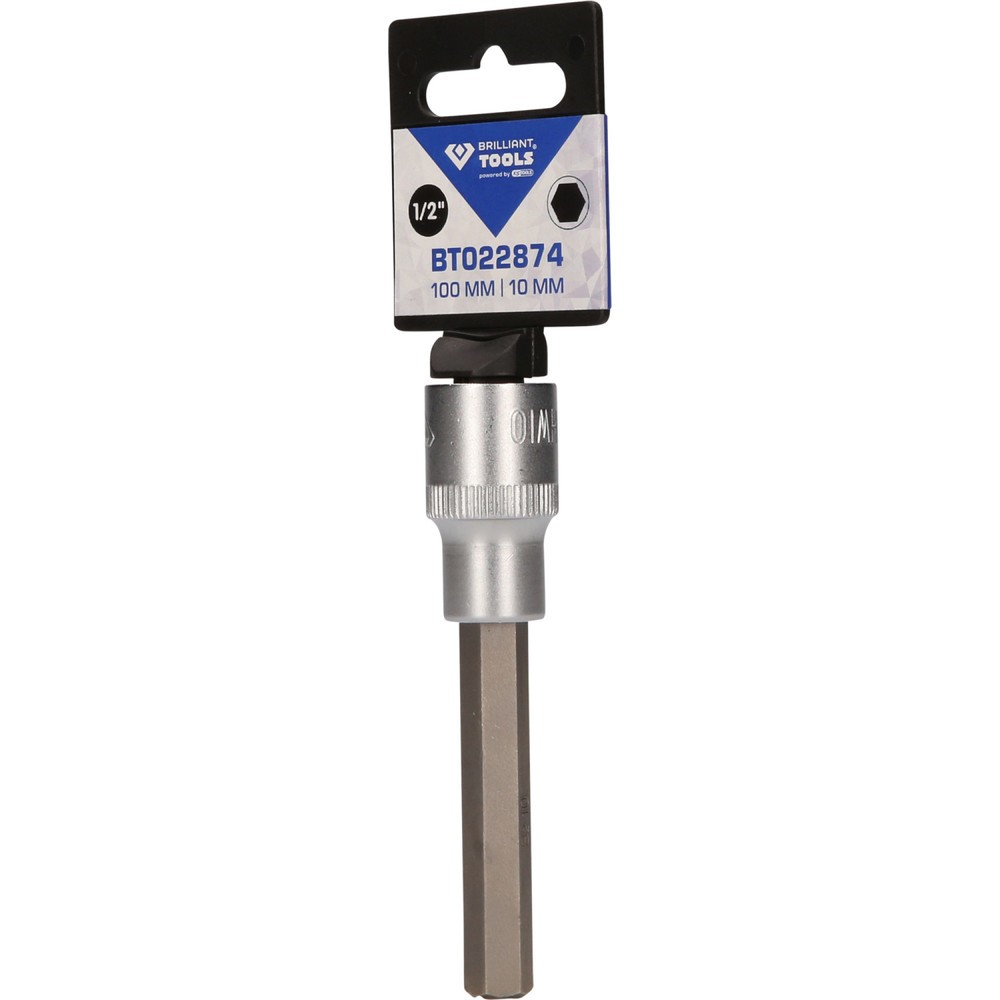 Produktabbildung Nr. 6: BRILLIANT TOOLS 1/2" Innensechskant Bit-Stecknuss, 100 mm lang, 10 mm