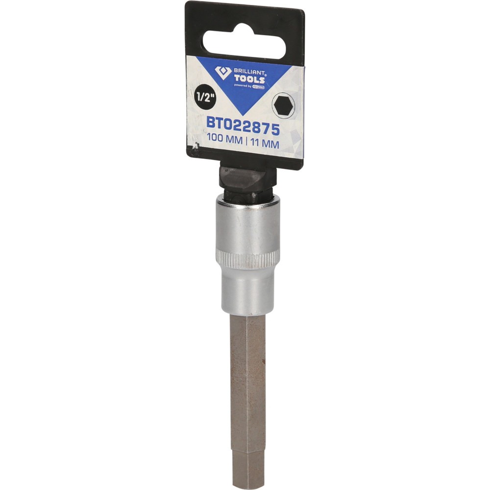Produktabbildung Nr. 6: BRILLIANT TOOLS 1/2" Innensechskant Bit-Stecknuss, 100 mm lang, 11 mm