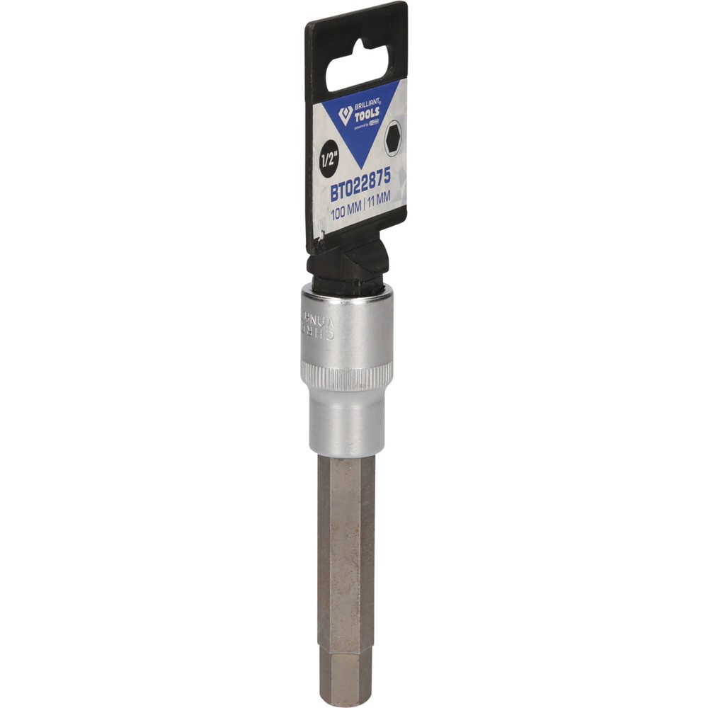 Produktabbildung Nr. 9: BRILLIANT TOOLS 1/2" Innensechskant Bit-Stecknuss, 100 mm lang, 11 mm