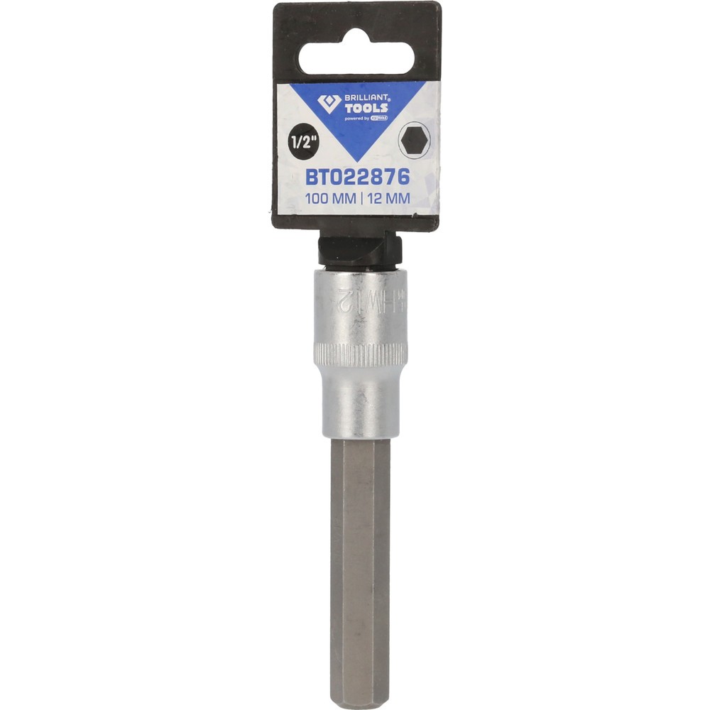 Produktabbildung Nr. 6: BRILLIANT TOOLS 1/2" Innensechskant Bit-Stecknuss, 100 mm lang, 12 mm