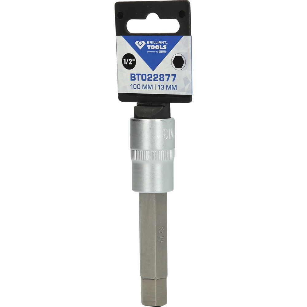 Produktabbildung Nr. 6: BRILLIANT TOOLS 1/2" Innensechskant Bit-Stecknuss, 100 mm lang, 13 mm