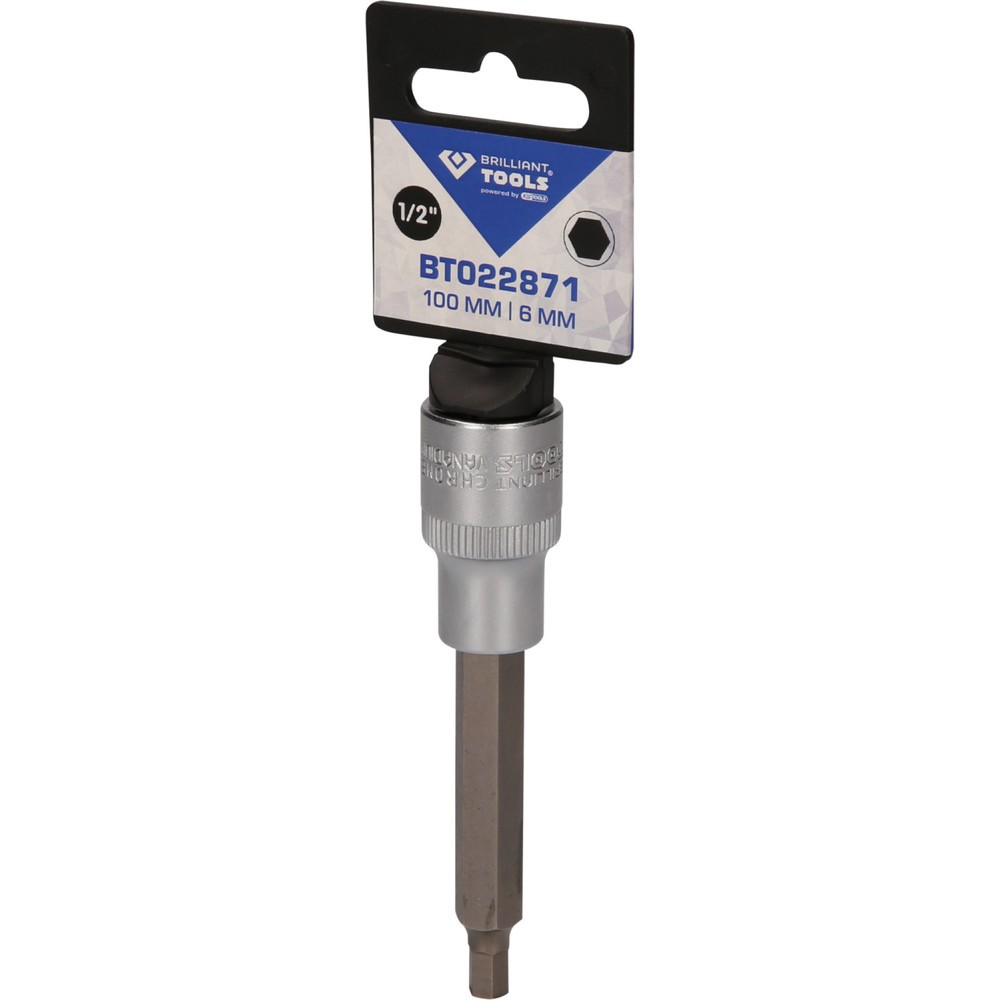Produktabbildung Nr. 5: BRILLIANT TOOLS 1/2" Innensechskant Bit-Stecknuss, 100 mm lang, 6 mm