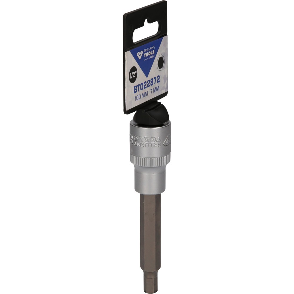 Produktabbildung Nr. 8: BRILLIANT TOOLS 1/2" Innensechskant Bit-Stecknuss, 100 mm lang, 7 mm