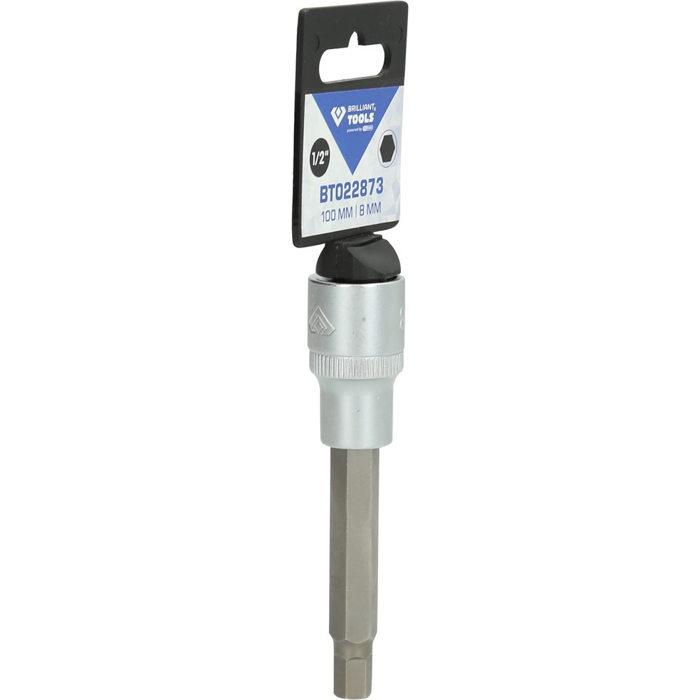 Produktabbildung Nr. 8: BRILLIANT TOOLS 1/2" Innensechskant Bit-Stecknuss, 100 mm lang, 8 mm