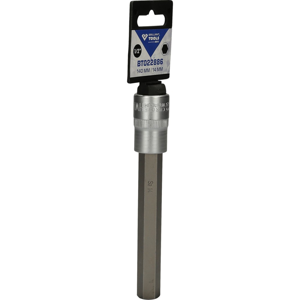 Produktabbildung Nr. 8: BRILLIANT TOOLS 1/2" Innensechskant Bit-Stecknuss, 140 mm lang, 14 mm