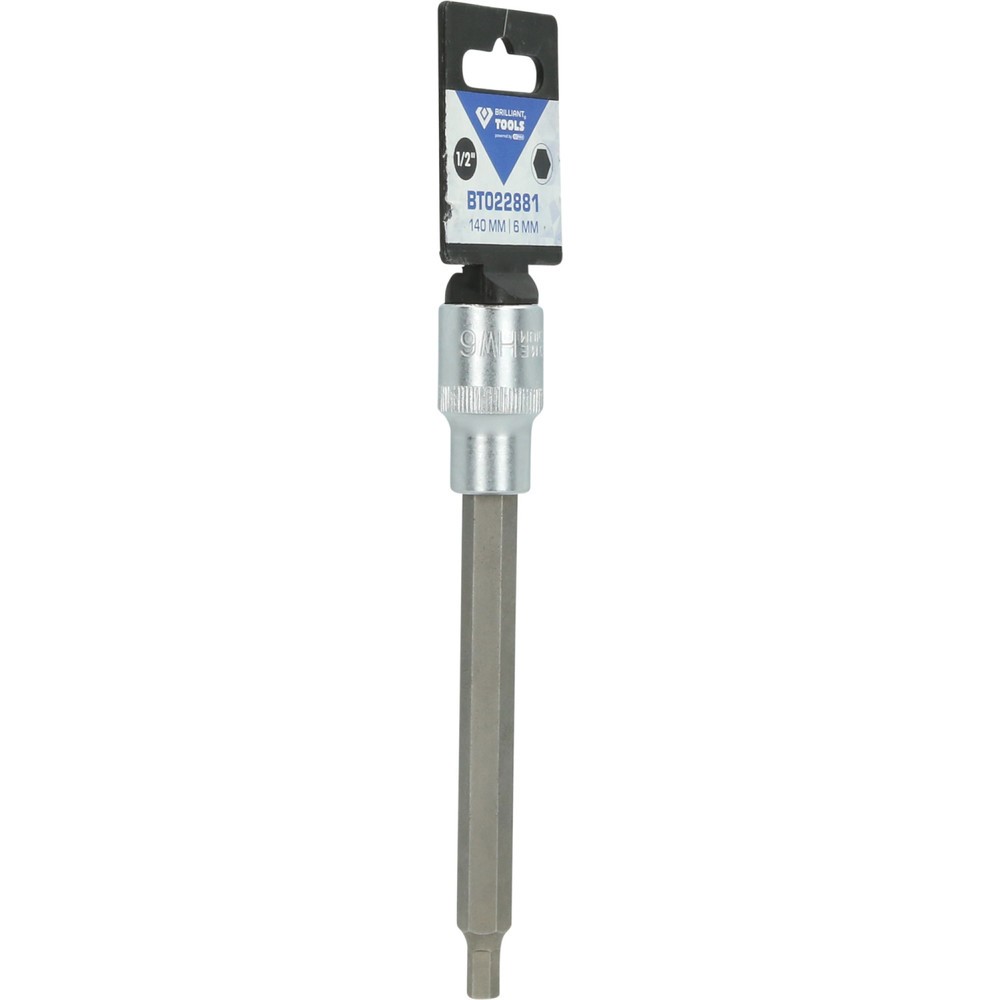 Produktabbildung Nr. 8: BRILLIANT TOOLS 1/2" Innensechskant Bit-Stecknuss, 140 mm lang, 6 mm
