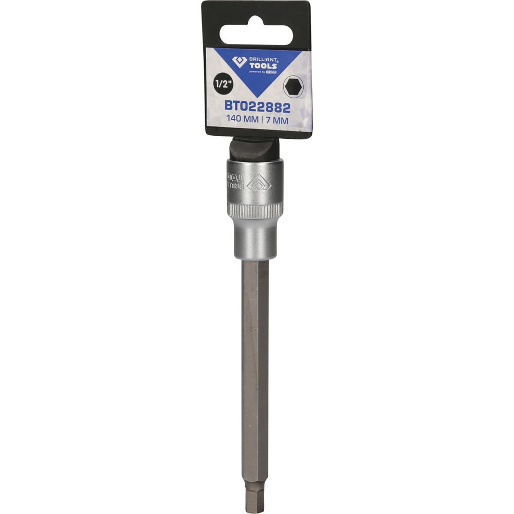 Produktabbildung Nr. 5: BRILLIANT TOOLS 1/2" Innensechskant Bit-Stecknuss, 140 mm lang, 7 mm