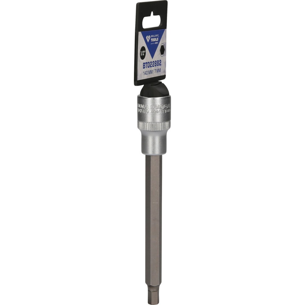 Produktabbildung Nr. 8: BRILLIANT TOOLS 1/2" Innensechskant Bit-Stecknuss, 140 mm lang, 7 mm