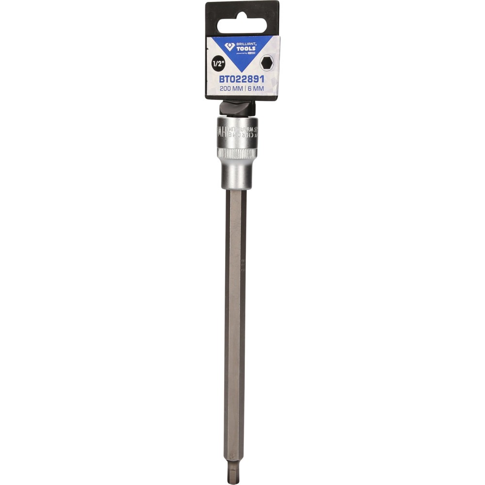 Produktabbildung Nr. 5: BRILLIANT TOOLS 1/2" Innensechskant Bit-Stecknuss, 200 mm lang, 6 mm