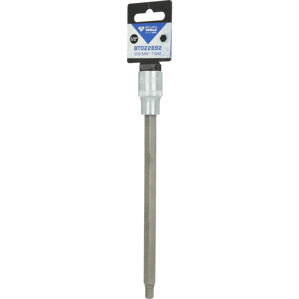 Produktabbildung Nr. 6: BRILLIANT TOOLS 1/2" Innensechskant Bit-Stecknuss, 200 mm lang, 7 mm