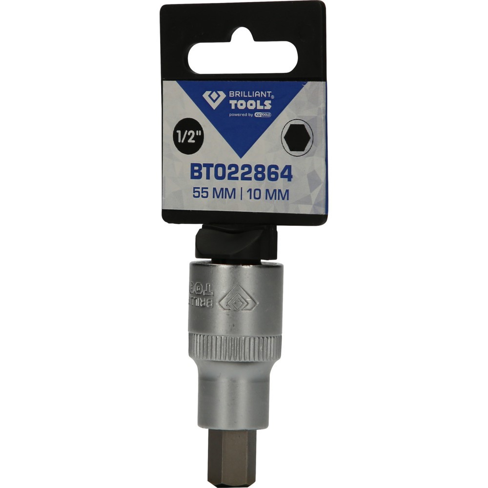 Produktabbildung Nr. 5: BRILLIANT TOOLS 1/2" Innensechskant Bit-Stecknuss, 55 mm lang, 10 mm