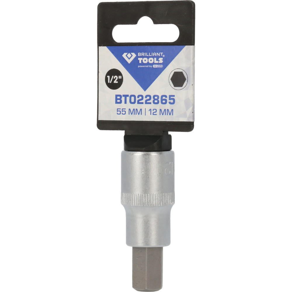 Produktabbildung Nr. 6: BRILLIANT TOOLS 1/2" Innensechskant Bit-Stecknuss, 55 mm lang, 12 mm