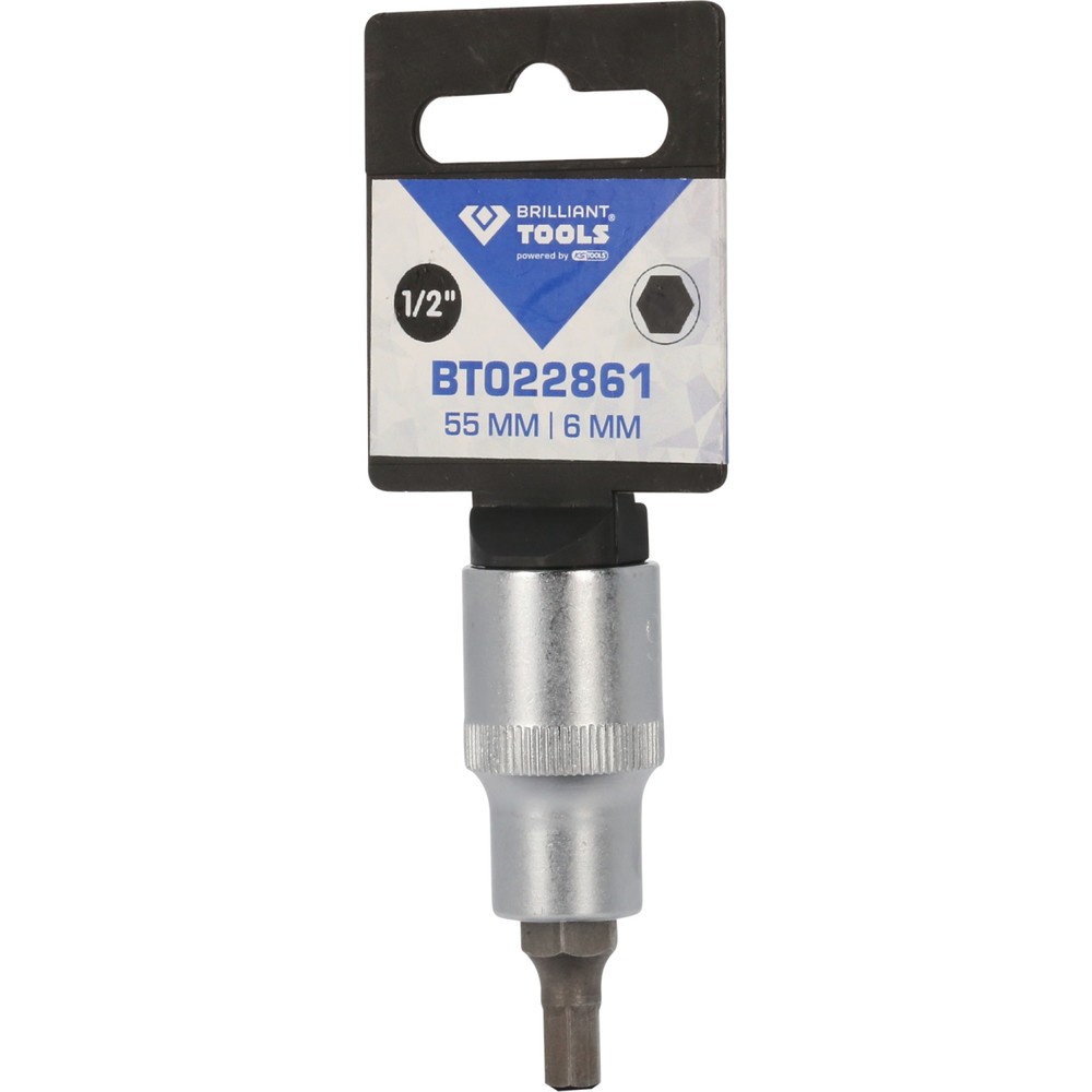 Produktabbildung Nr. 5: BRILLIANT TOOLS 1/2" Innensechskant Bit-Stecknuss, 55 mm lang, 6 mm