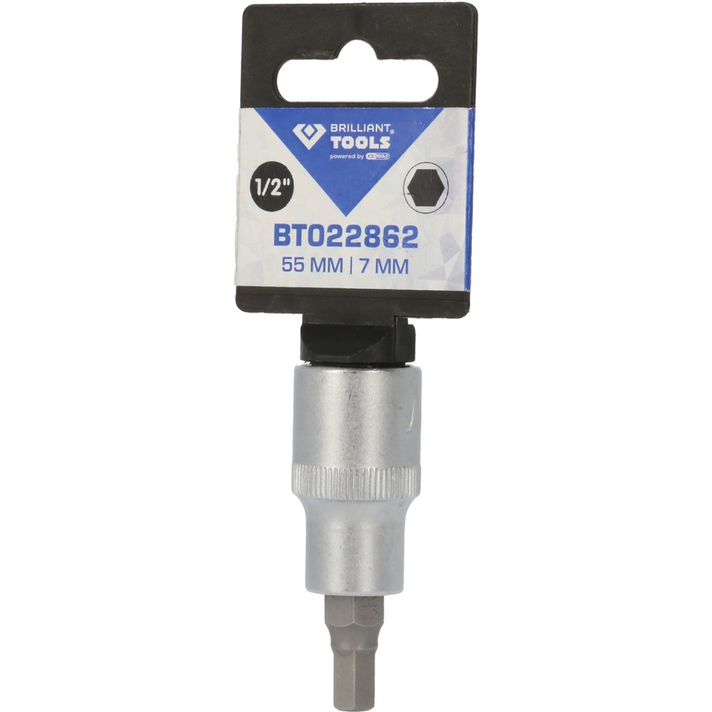 Produktabbildung Nr. 5: BRILLIANT TOOLS 1/2" Innensechskant Bit-Stecknuss, 55 mm lang, 7 mm
