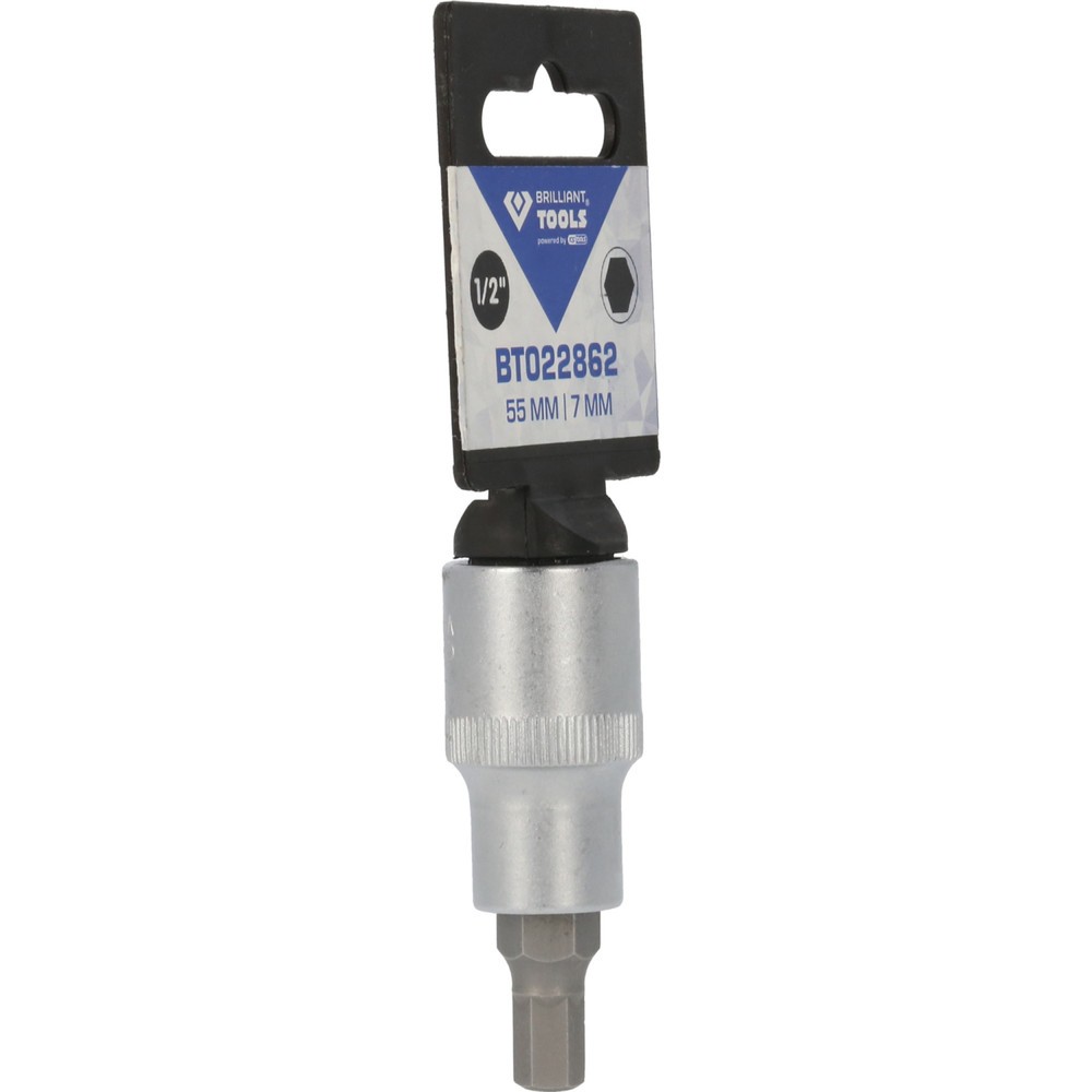 Produktabbildung Nr. 8: BRILLIANT TOOLS 1/2" Innensechskant Bit-Stecknuss, 55 mm lang, 7 mm