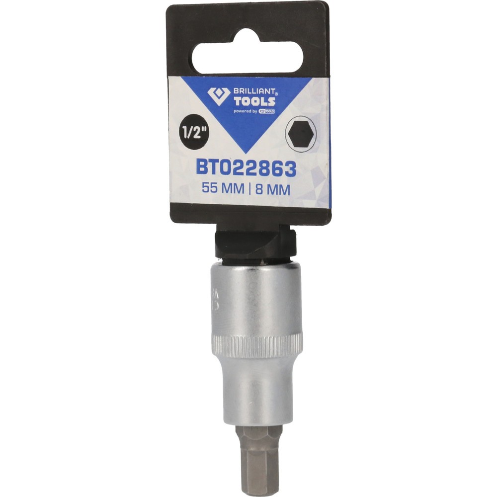 Produktabbildung Nr. 5: BRILLIANT TOOLS 1/2" Innensechskant Bit-Stecknuss, 55 mm lang, 8 mm