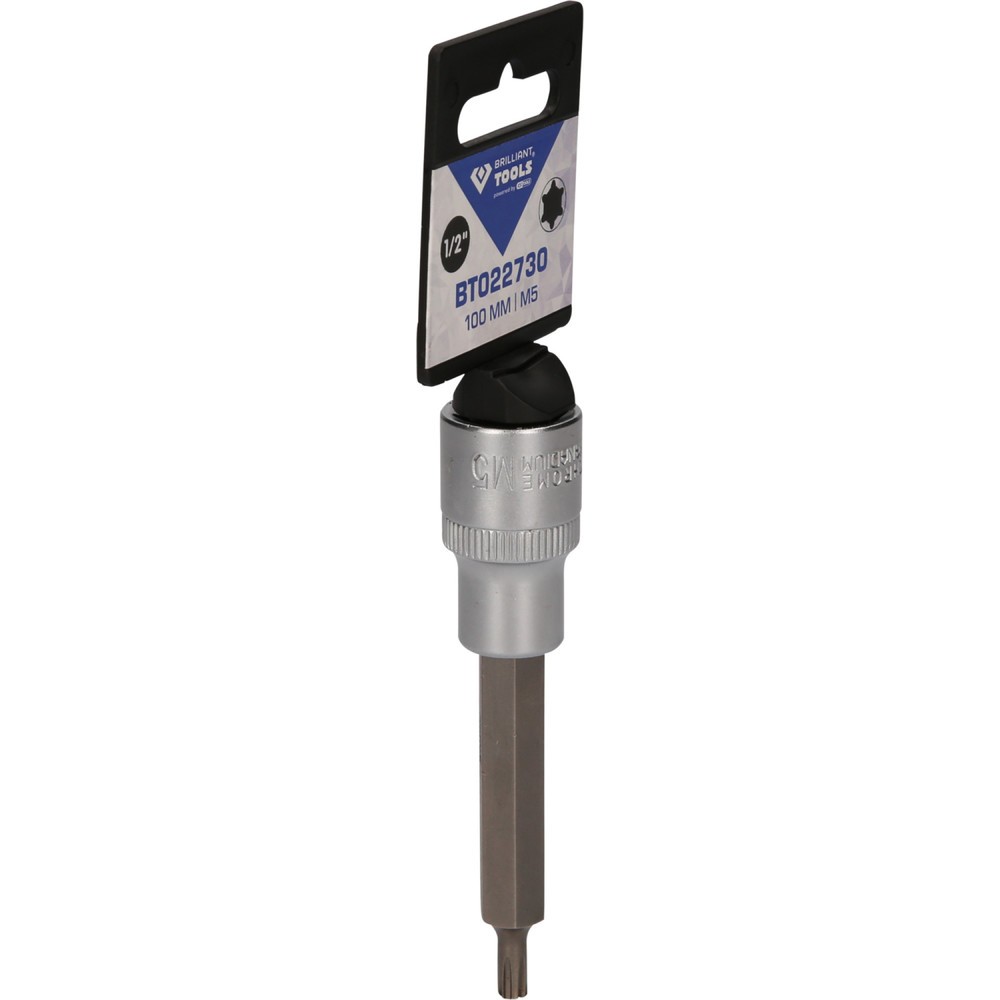 Produktabbildung Nr. 8: BRILLIANT TOOLS 1/2" RIBE-Bit-Stecknuss, 100 mm lang, M5