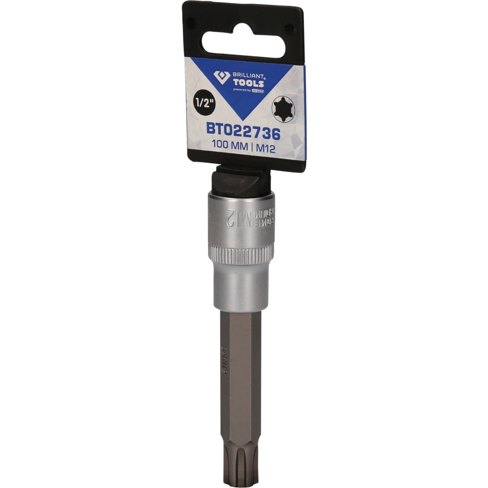 Produktabbildung Nr. 5: BRILLIANT TOOLS 1/2" RIBE-Bit-Stecknuss, 100 mm lang, M12