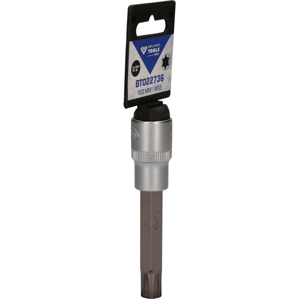 Produktabbildung Nr. 8: BRILLIANT TOOLS 1/2" RIBE-Bit-Stecknuss, 100 mm lang, M12