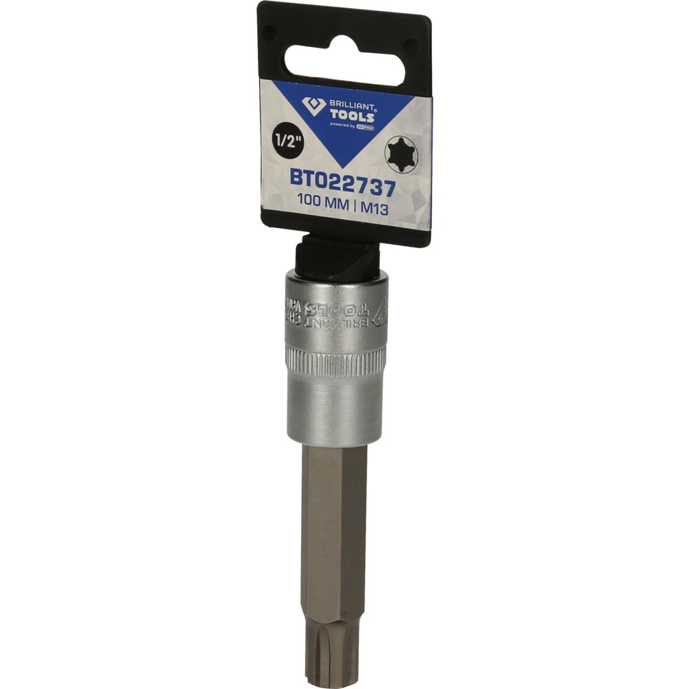 Produktabbildung Nr. 5: BRILLIANT TOOLS 1/2" RIBE-Bit-Stecknuss, 100 mm lang, M13