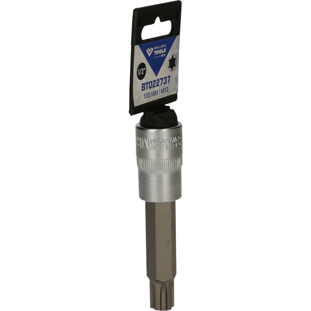Produktabbildung Nr. 8: BRILLIANT TOOLS 1/2" RIBE-Bit-Stecknuss, 100 mm lang, M13
