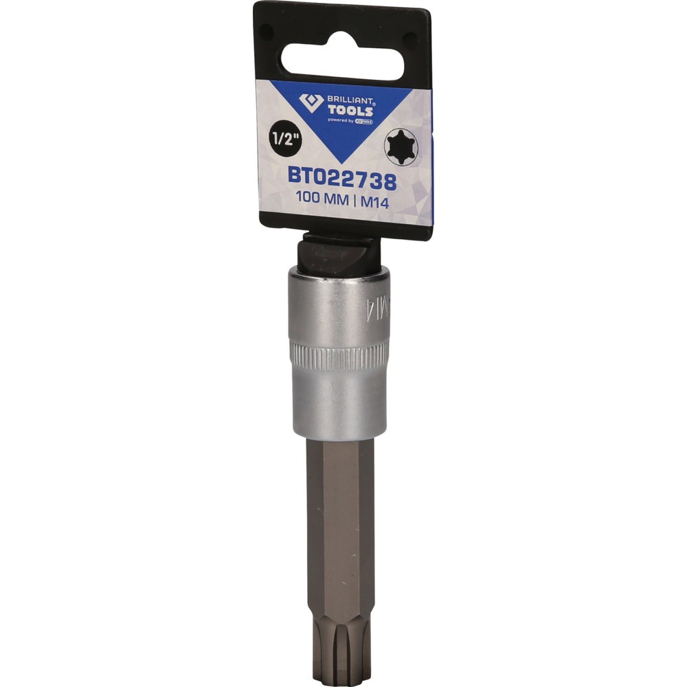 Produktabbildung Nr. 5: BRILLIANT TOOLS 1/2" RIBE-Bit-Stecknuss, 100 mm lang, M14