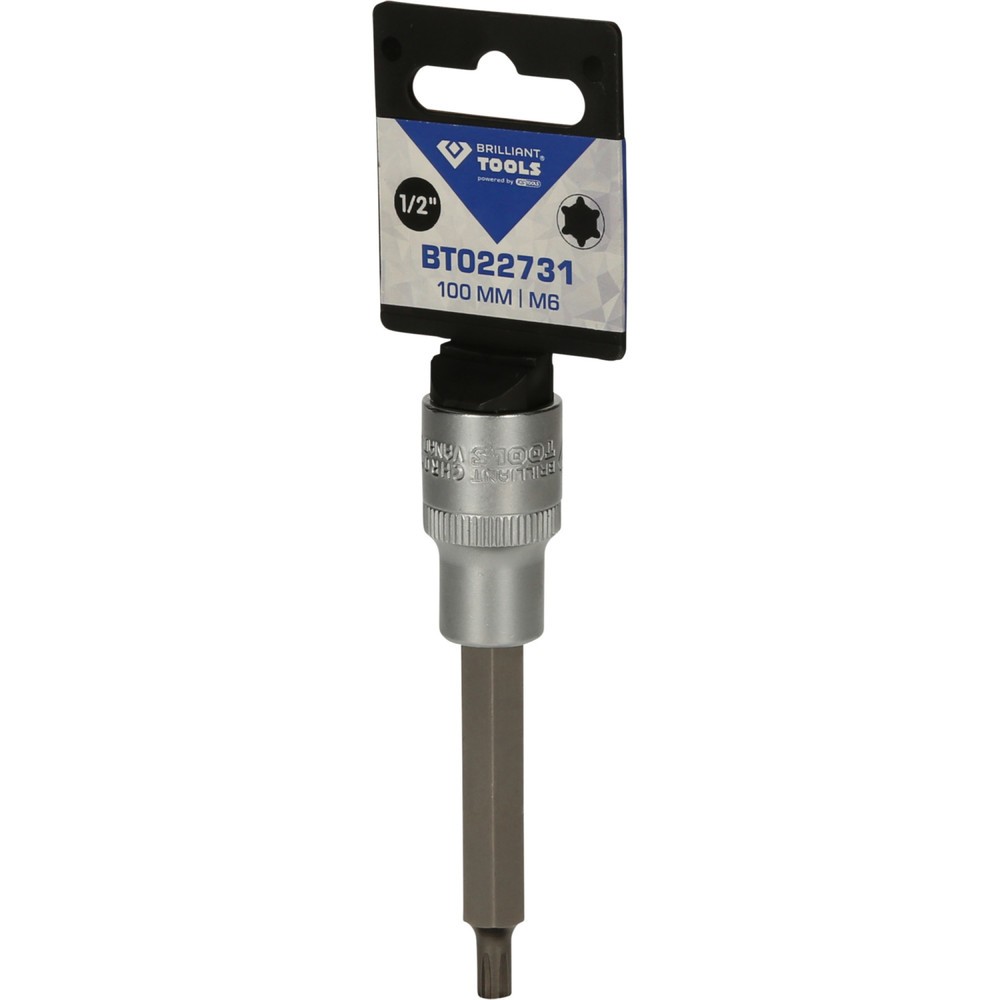 Produktabbildung Nr. 5: BRILLIANT TOOLS 1/2" RIBE-Bit-Stecknuss, 100 mm lang, M6