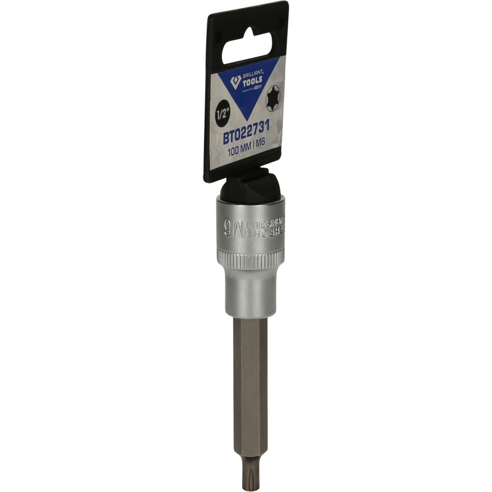 Produktabbildung Nr. 8: BRILLIANT TOOLS 1/2" RIBE-Bit-Stecknuss, 100 mm lang, M6