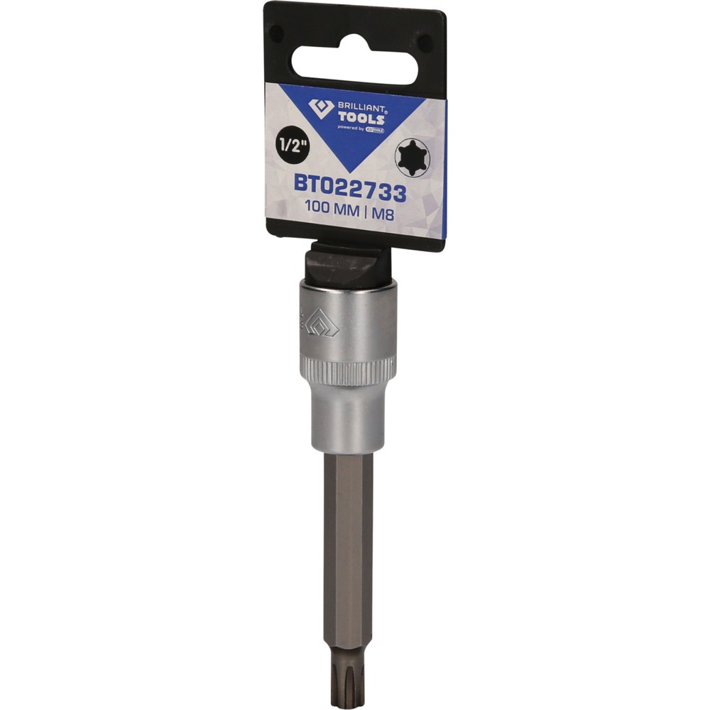 Produktabbildung Nr. 5: BRILLIANT TOOLS 1/2" RIBE-Bit-Stecknuss, 100 mm lang, M8