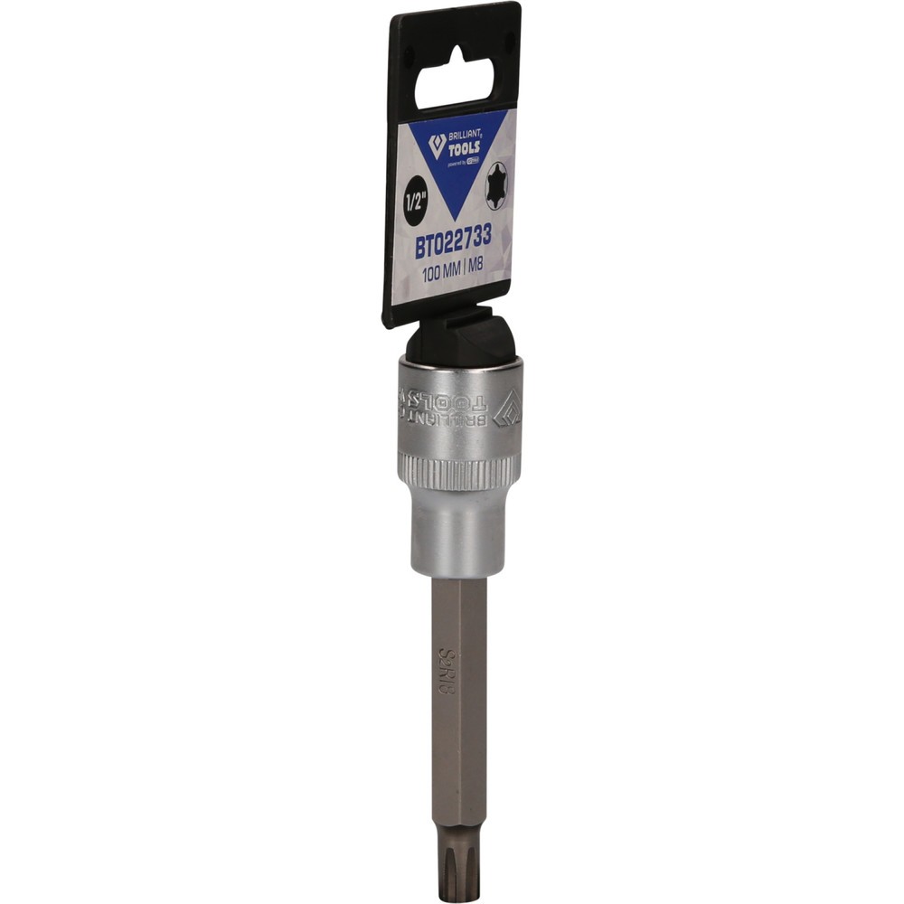 Produktabbildung Nr. 8: BRILLIANT TOOLS 1/2" RIBE-Bit-Stecknuss, 100 mm lang, M8