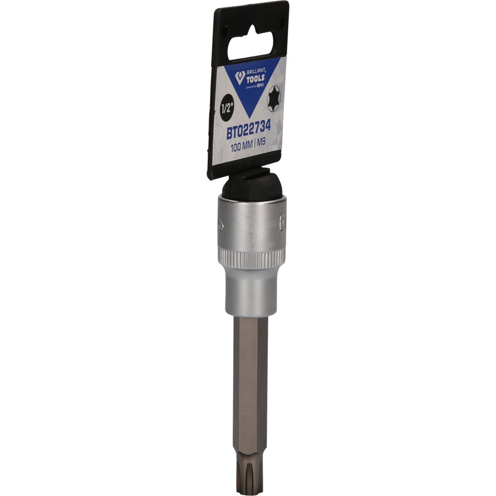 Produktabbildung Nr. 8: BRILLIANT TOOLS 1/2" RIBE-Bit-Stecknuss, 100 mm lang, M9