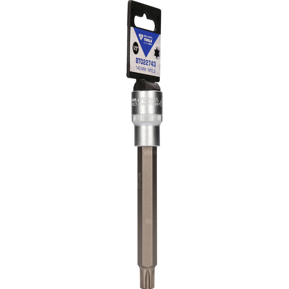 Produktabbildung Nr. 8: BRILLIANT TOOLS 1/2" RIBE-Bit-Stecknuss, 140 mm lang, M10,3