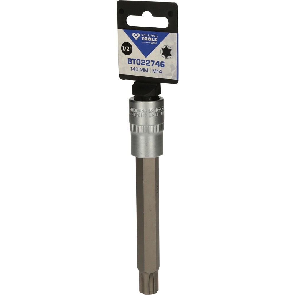 Produktabbildung Nr. 5: BRILLIANT TOOLS 1/2" RIBE-Bit-Stecknuss, 140 mm lang, M14