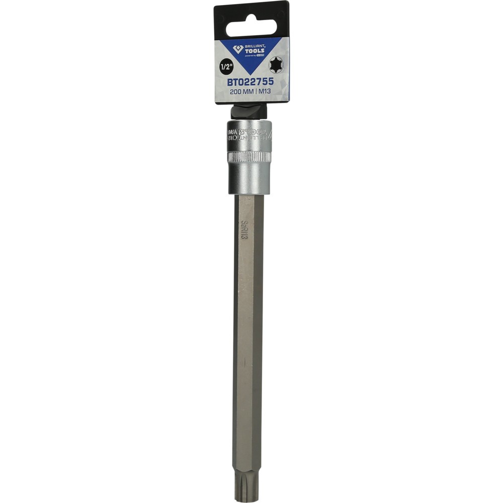 Produktabbildung Nr. 5: BRILLIANT TOOLS 1/2" RIBE-Bit-Stecknuss, 200 mm lang, M13